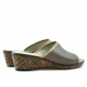 Sandalias de dama 5004m p capuchino combinado perforado