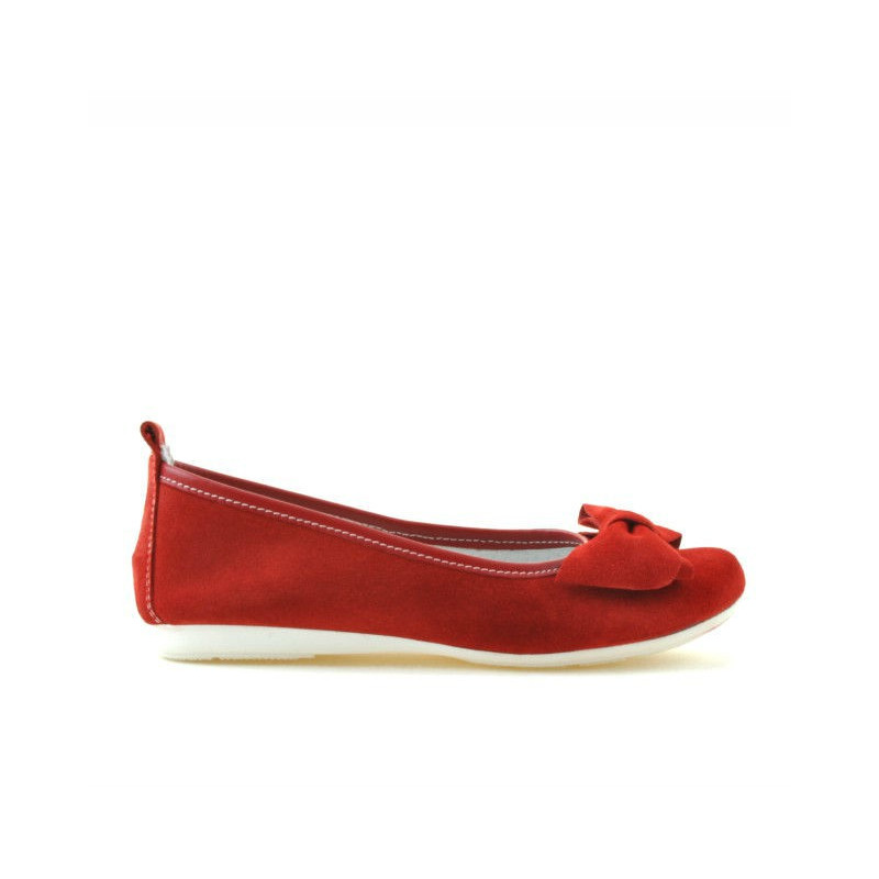 Zapatos para niños 141 rojo de ante