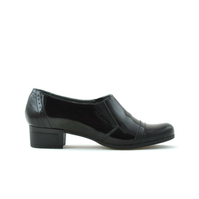 Zapatos casuales de mujer 651 charol negro