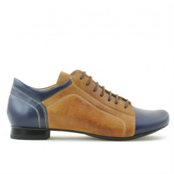 Zapatos casuales de mujer 645 índigo+marrón