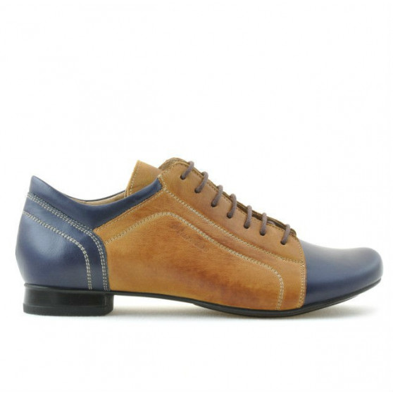 Zapatos casuales de mujer 645 índigo+marrón