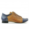 Zapatos casuales de mujer 645 índigo+marrón