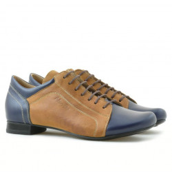 Zapatos casuales de mujer 645 índigo+marrón