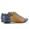 Zapatos casuales de mujer 645 índigo+marrón