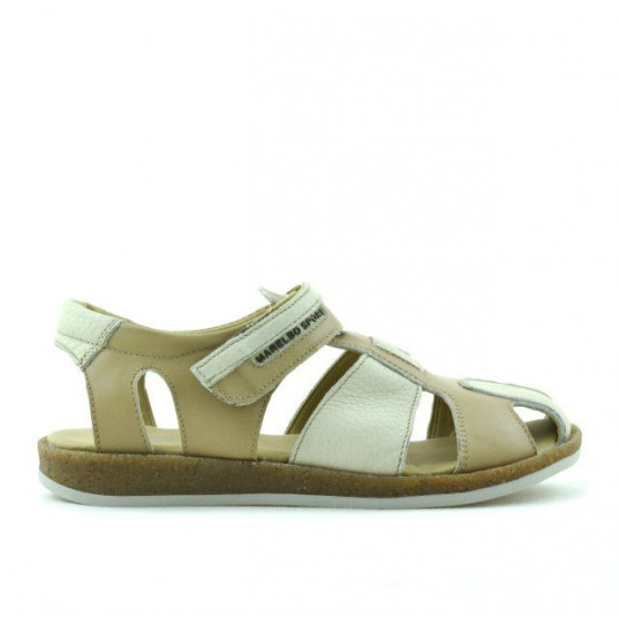 Sandalias niños 324 marrón+beige