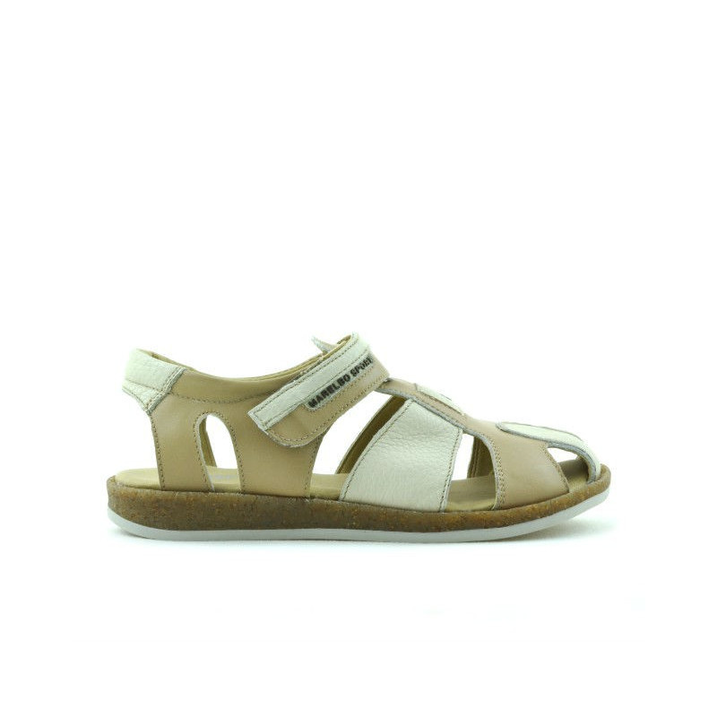 Sandalias niños 324 marrón+beige