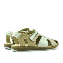 Sandalias niños 324 marrón+beige
