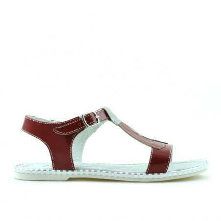 Sandalias niños 534 charol rojo
