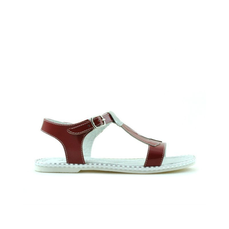 Sandalias niños 534 charol rojo