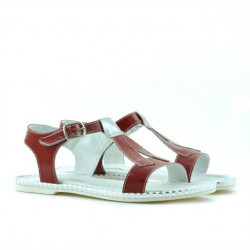 Sandalias niños 534 charol rojo