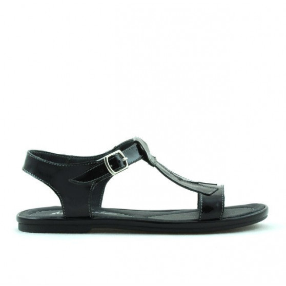 Sandalias para niños 534 charol negro