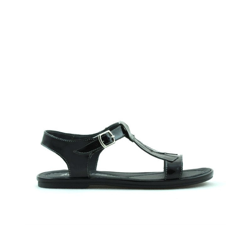 Sandalias para niños 534 charol negro