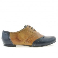 Zapatos casuales de mujer 186 índigo+marrón