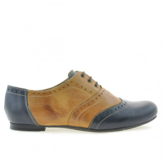 Zapatos casuales de mujer 186 índigo+marrón