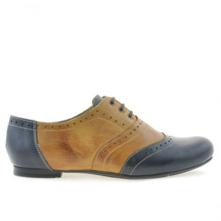 Zapatos casuales de mujer 186 índigo+marrón