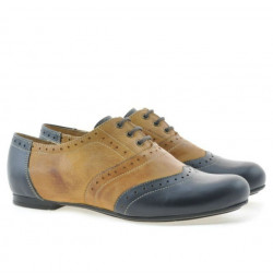 Zapatos casuales de mujer 186 índigo+marrón