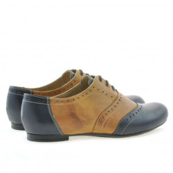 Zapatos casuales de mujer 186 índigo+marrón