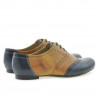 Zapatos casuales de mujer 186 índigo+marrón