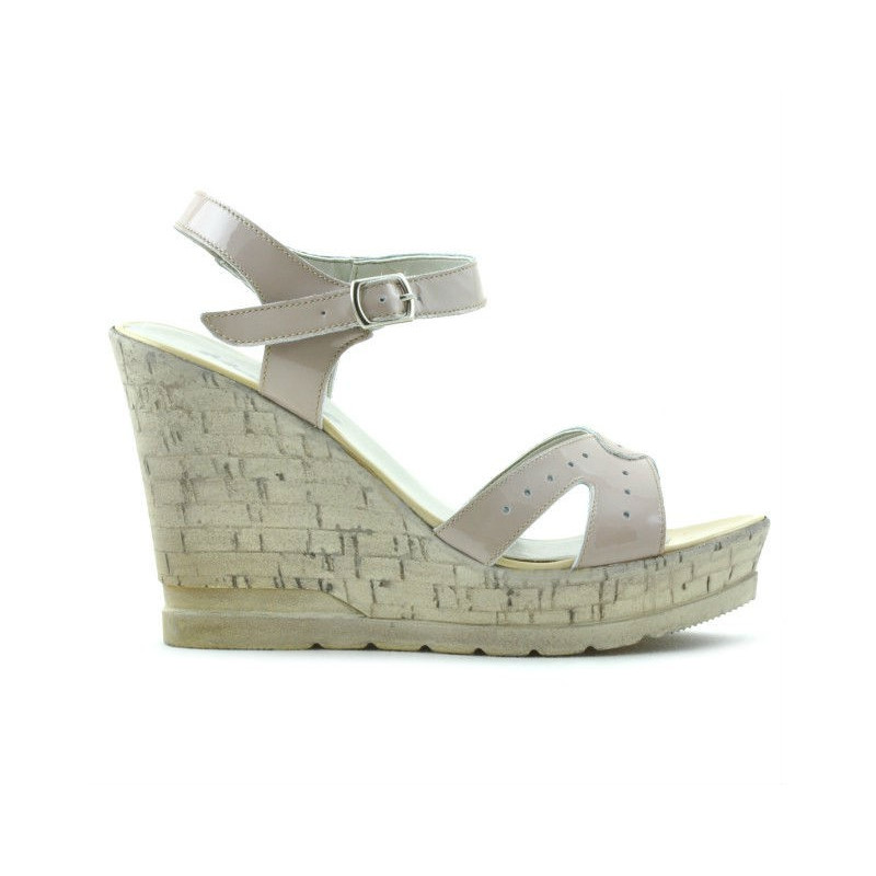 Sandalias mujer 5021 charol nude