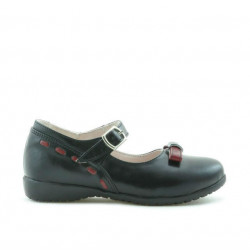 Zapatos para niños pequeños 12c negro + burdeos