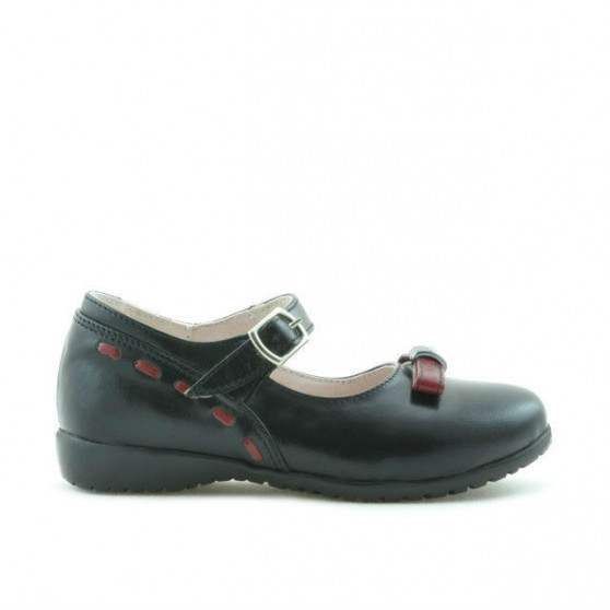 Zapatos para niños pequeños 12c negro + burdeos