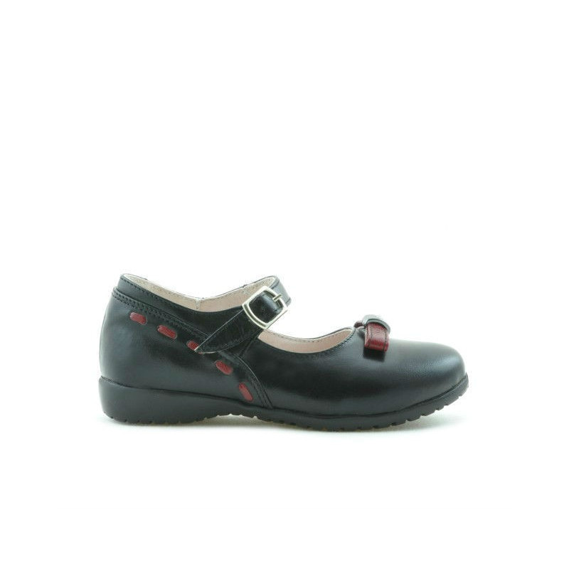 Zapatos para niños pequeños 12c negro + burdeos