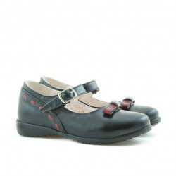 Zapatos para niños pequeños 12c negro + burdeos