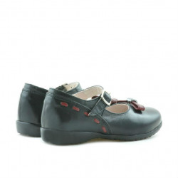 Zapatos para niños pequeños 12c negro + burdeos