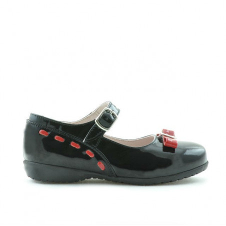 Zapatos para niños pequeños 12c charol negro+rojo
