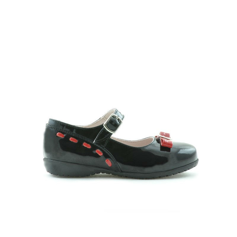 Zapatos para niños pequeños 12c charol negro+rojo