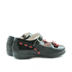 Zapatos para niños pequeños 12c charol negro+rojo