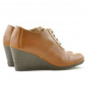 Zapatos casuales de mujer 656 marrón encerado