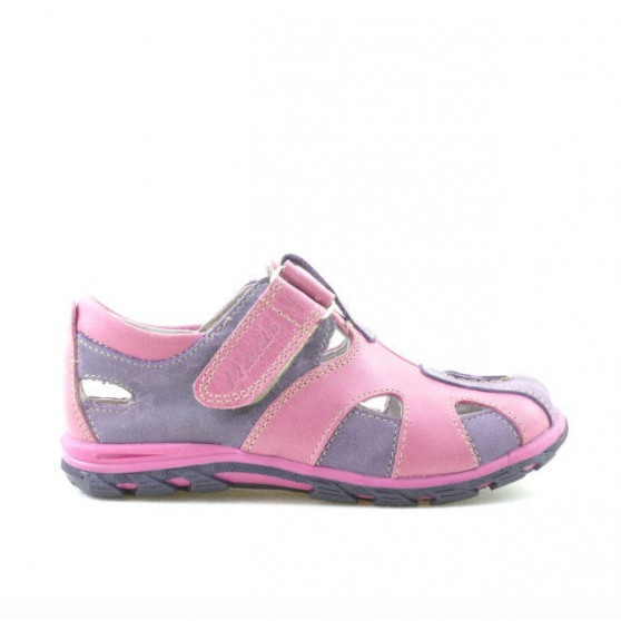 Zapatos para niños pequeños 07c morado+rosa