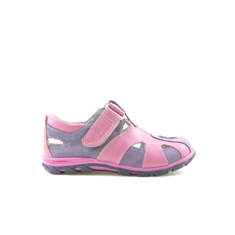 Zapatos para niños pequeños 07c morado+rosa