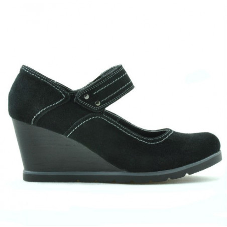 Zapatos casuales de mujer 199 negro terciopelo