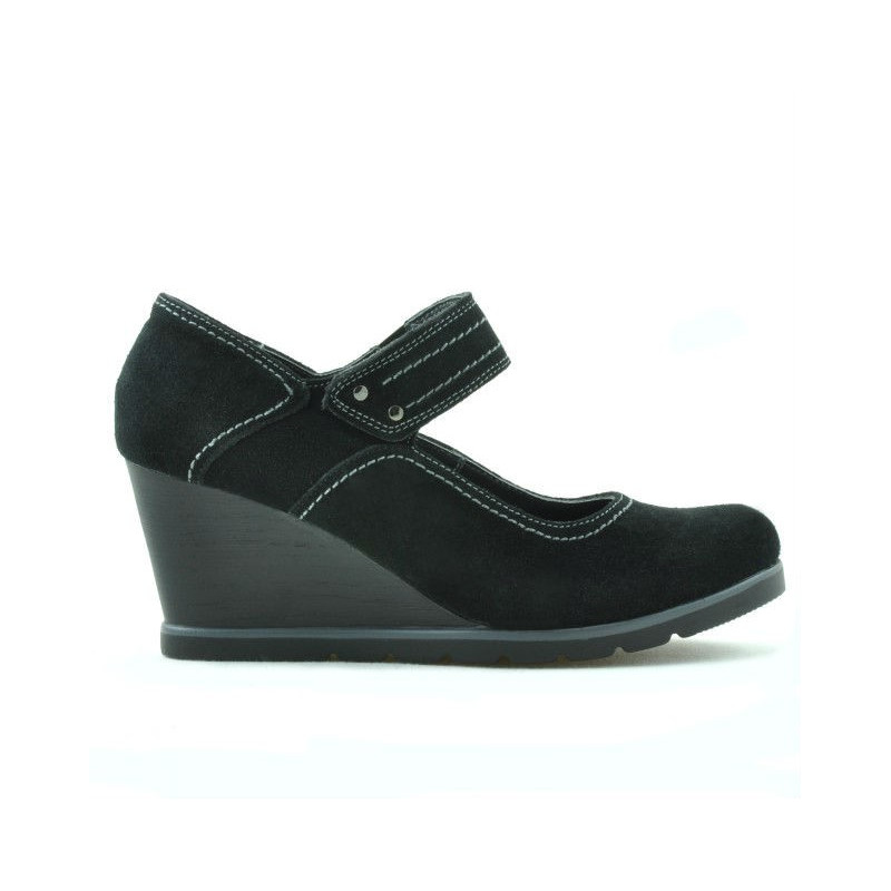 Zapatos casuales de mujer 199 negro terciopelo