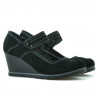 Zapatos casuales de mujer 199 negro terciopelo