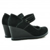 Zapatos casuales de mujer 199 negro terciopelo