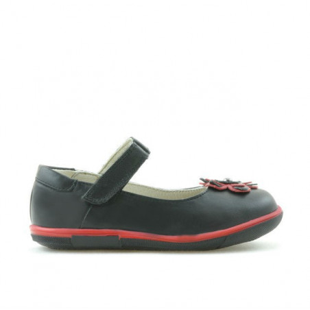 Zapatos para niños pequeños 06c negro + rojo