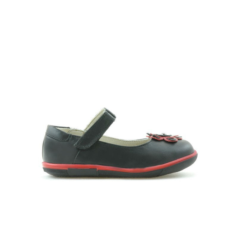 Zapatos para niños pequeños 06c negro + rojo