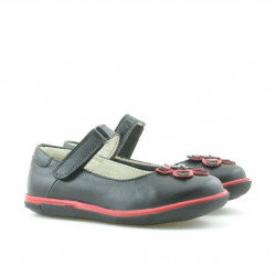 Zapatos para niños pequeños 06c negro + rojo