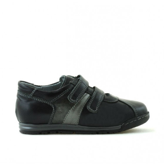 Zapatos para niños pequeños 02c negro + gris