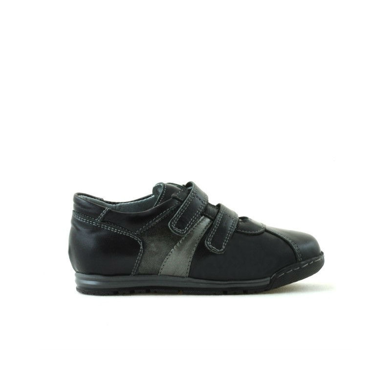 Zapatos para niños pequeños 02c negro + gris