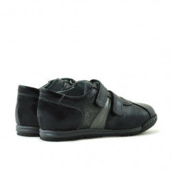 Zapatos para niños pequeños 02c negro + gris