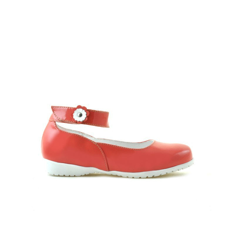 Zapatos para niños pequeños 17c charol rojo coral