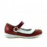Zapatos para niños pequeños 19c charol rojo+blanco