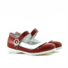 Zapatos para niños pequeños 19c charol rojo+blanco