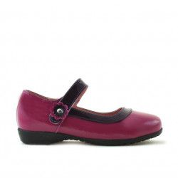 Zapatos para niños pequeños 19c charol rosa+morado