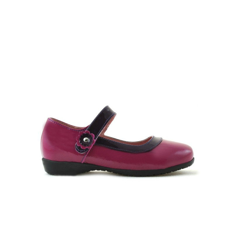 Zapatos para niños pequeños 19c charol rosa+morado