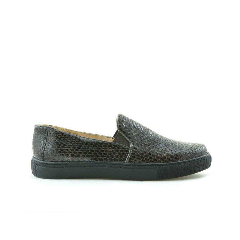 Zapatillas deportivas de mujer 658 croco café